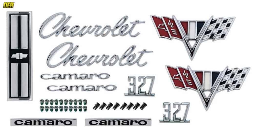 1967 Camaro Emblem Kit: 327 Standard